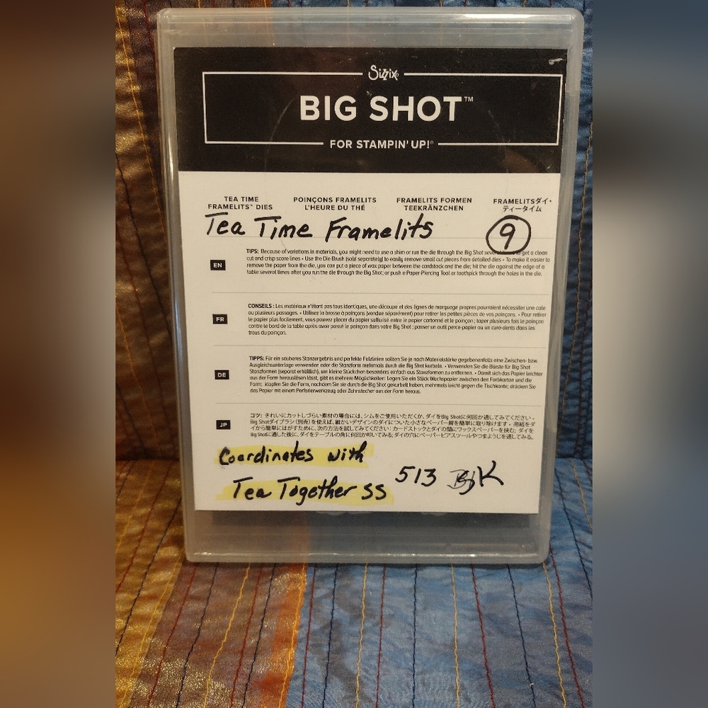 Stampin Up BIG SHOT ( TEA TIME ) FRAMELITS DIES + Free Shipping